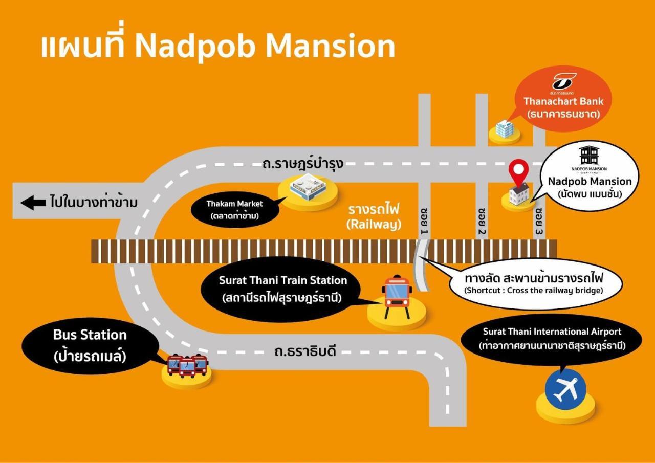 Nadpob Mansion Hotel Surat Thani Luaran gambar
